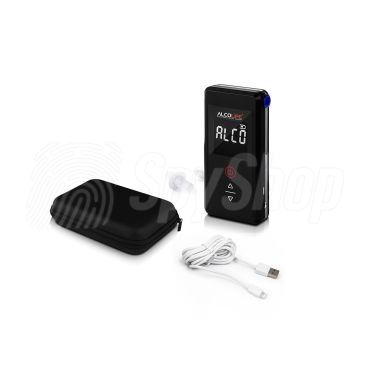 Digital electrochemical breathalyser AlcoLife Classic F2 for personal use with tests memory function  