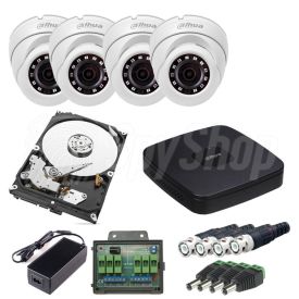 CCTV camera system Dahua HDCVI 0280B-04 for indoor and outdoor 24/7 monitoring