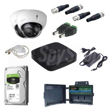 CCTV camera kit Dahua HDCVI VF-27135-S3 for 24/7 day and night monitoring with water-resistance certificate