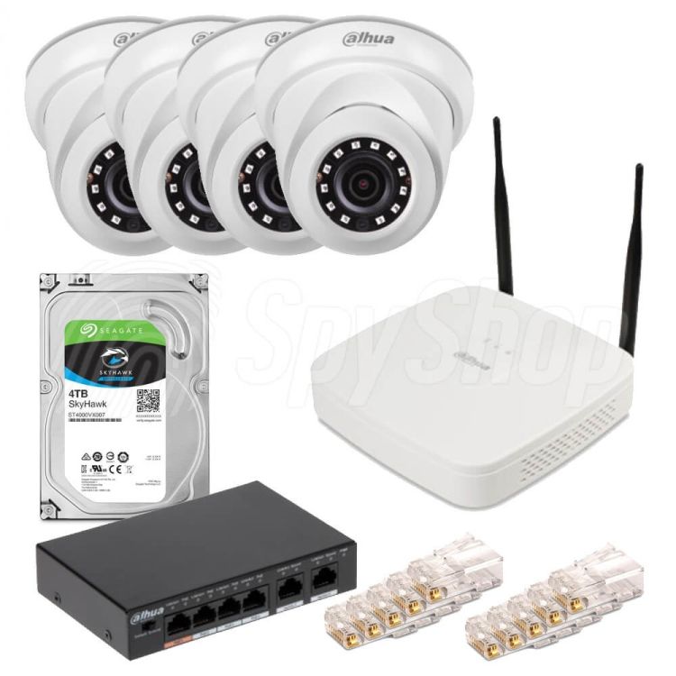 Wireless CCTV system Dahua 0280B-NVR with remote access and live view