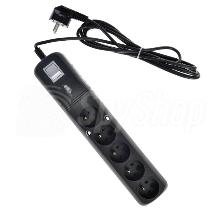 Spy microphone DYK-L1 hidden in a surge protector for discreet voice recording