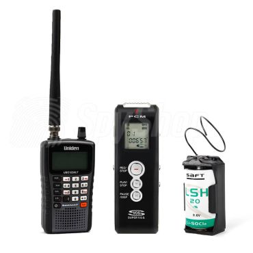 Surveillance kit for discreet eavesdropping WSR-1 with wireless bug, scanner and voice recorder