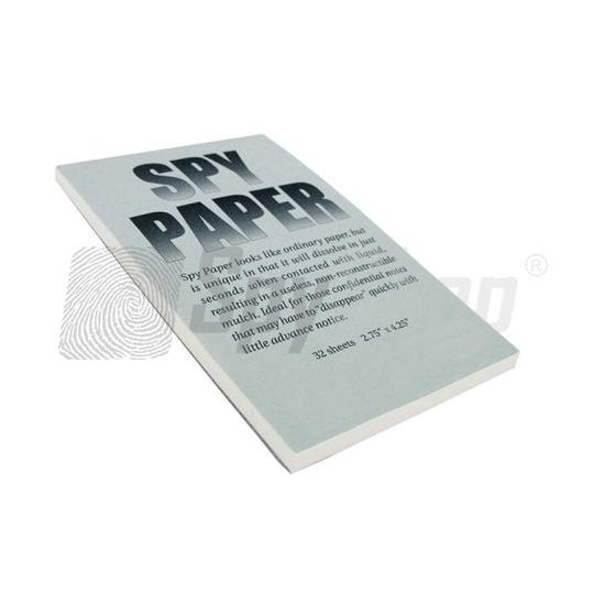 Disappearing spy paper
