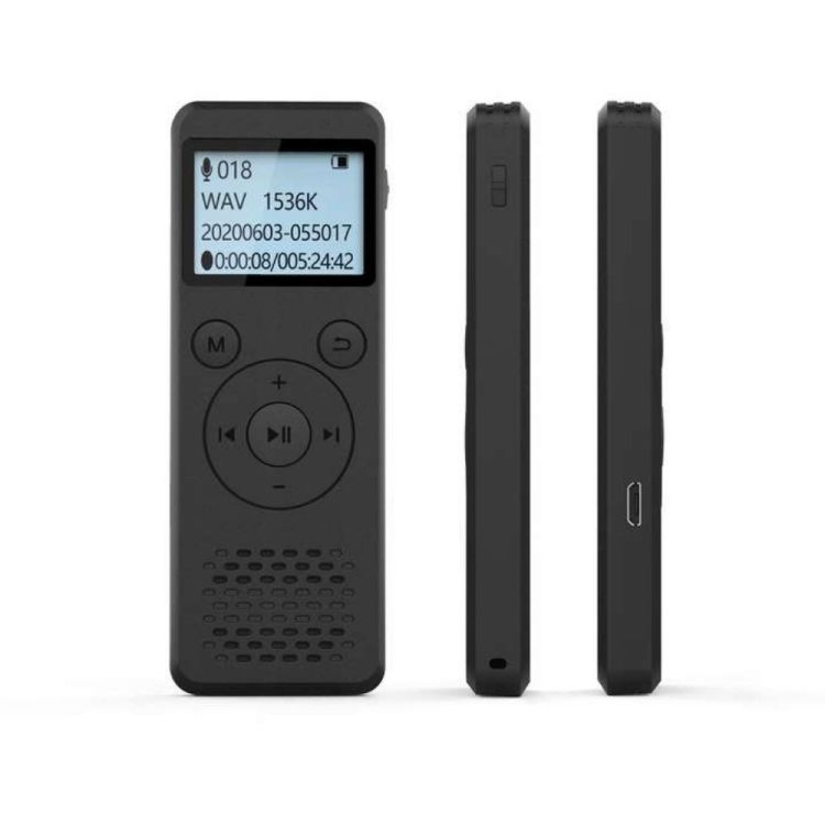 Digital voice recorder DVR-818 - 8 Gb memory, sound detection, LCD display