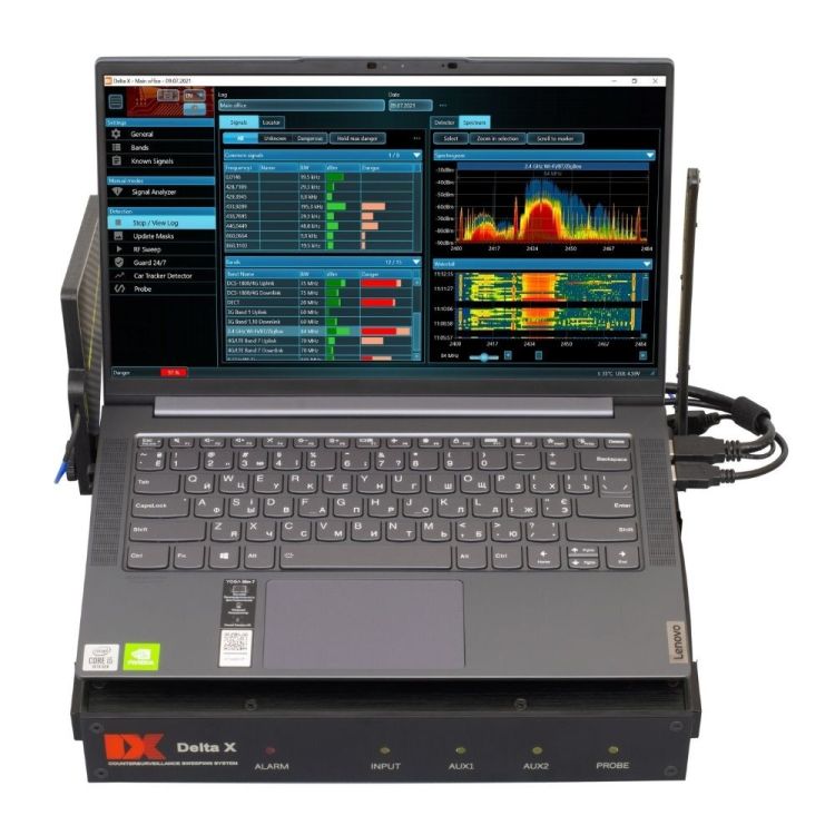 Wiretap detection system DigiScan Delta X G2 6/12 GHz - wide spectrum analyzer up to 6 GHz - 12 GHz