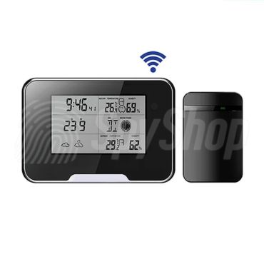 Weather station with hidden camera DVR-244 - WiFi, 90° viewing angle, motion detection up to 6m