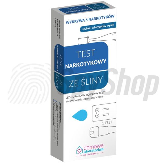 Disposable, home drug test for saliva samples