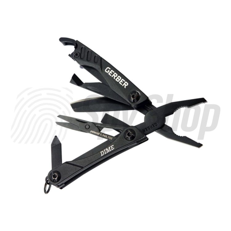 Gerber Dime multitool - low weight, butterfly opening, 12 tools