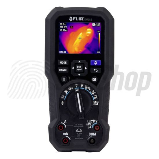 Industrial thermal imaging multimeter FLIR DM285 - wireless connectivity, 18 measurement functions