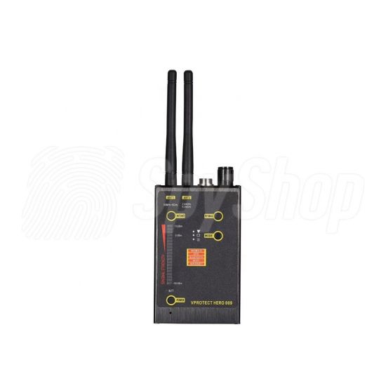 Wiretap detector for detectives - VPROTECH - locating GSM, 3G/4G, Bluetooth and Wi-Fi signals