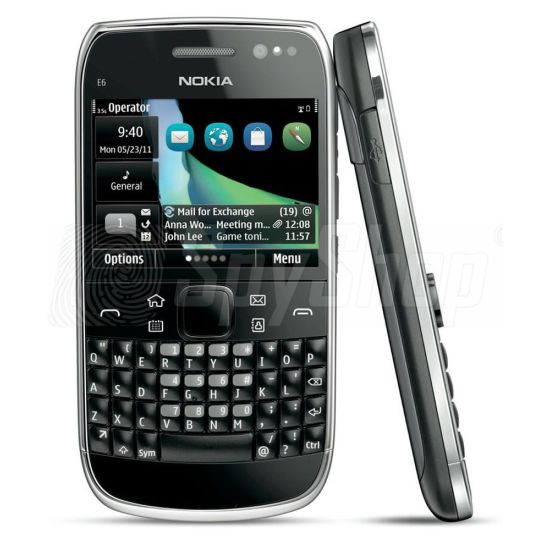Nokia E6 phone with SpyPhone 7in1 Pro