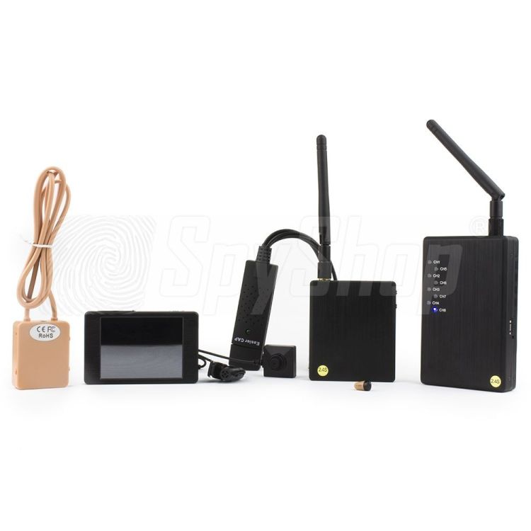 Bluetooth spy camera BTR-001 Pro+ set for exams with a camera and an earpiece for discreet wireless communication
