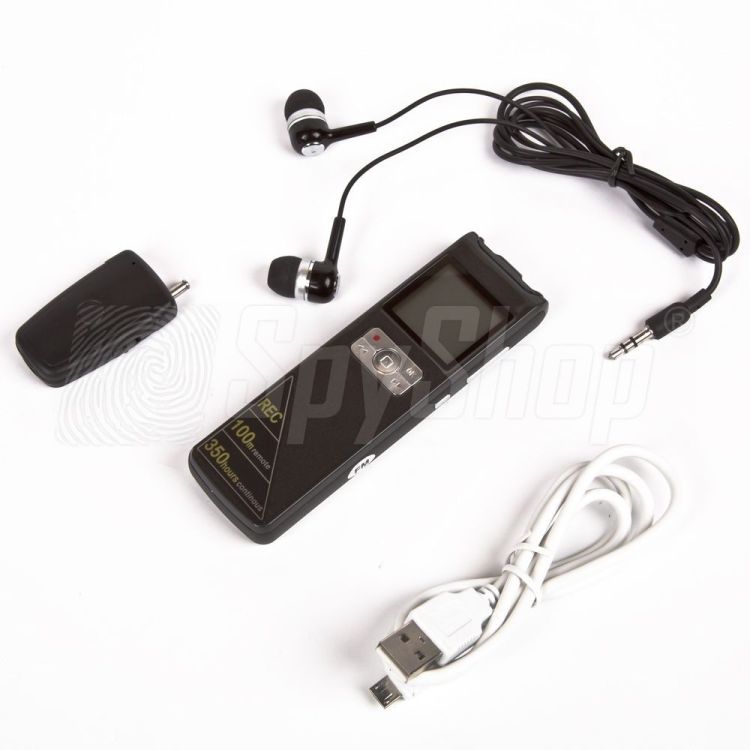 DVR-308A professional audio recorder with a microphone