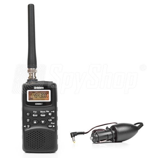 Airband radio scanner - Uniden EZI33XLT with a car adapter