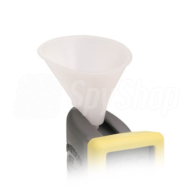 Disposable funnel mouthpiece for the police breathalyser Alco-Sensor FST
