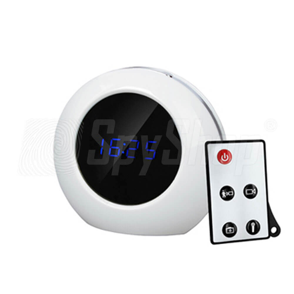 Discreet camera in an alarm clock